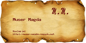 Muser Magda névjegykártya